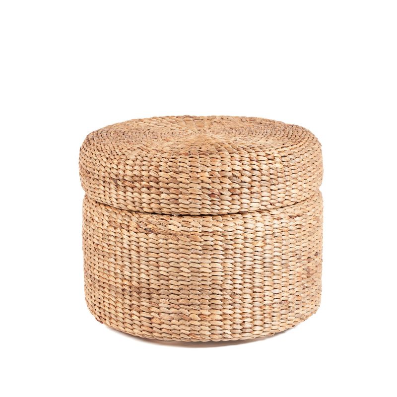 The Circle Storage Ottoman, Natural