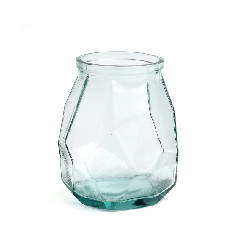 The Wide Origami Vase, Blue