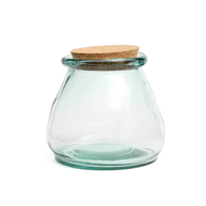 The Belly Glass Pot, Blue, L