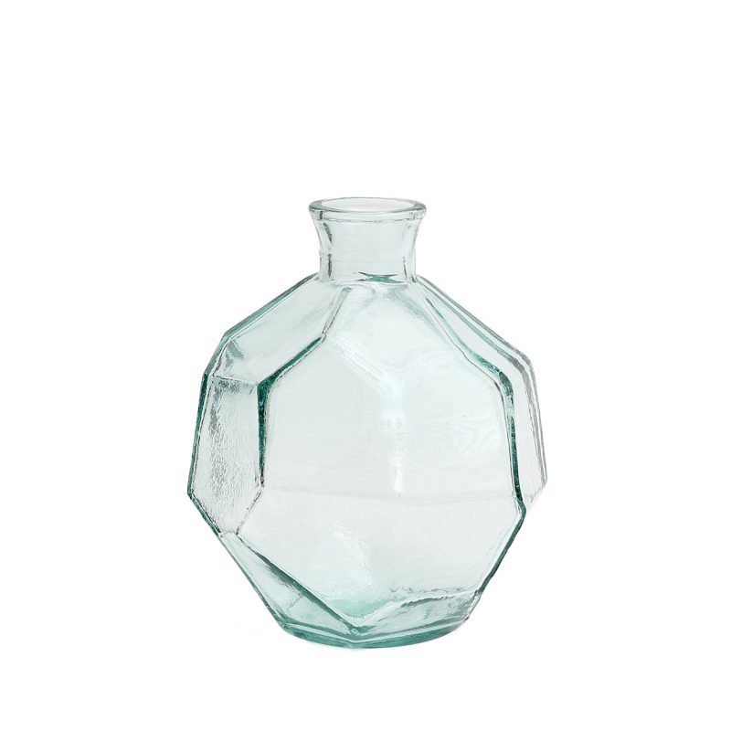 The Round Origami Vase, Blue