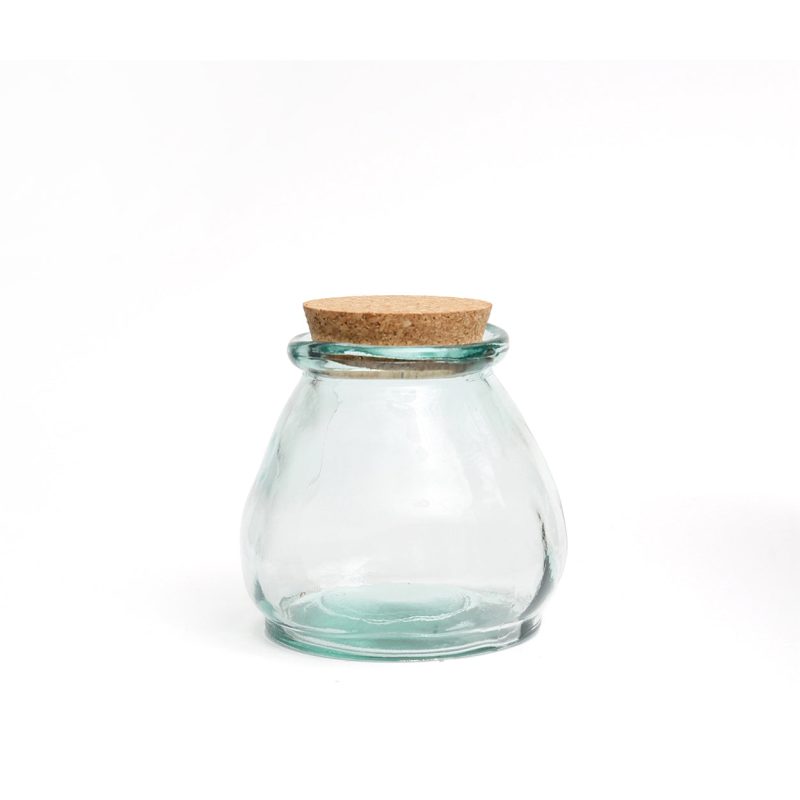 The Belly Glass Pot, Blue, S