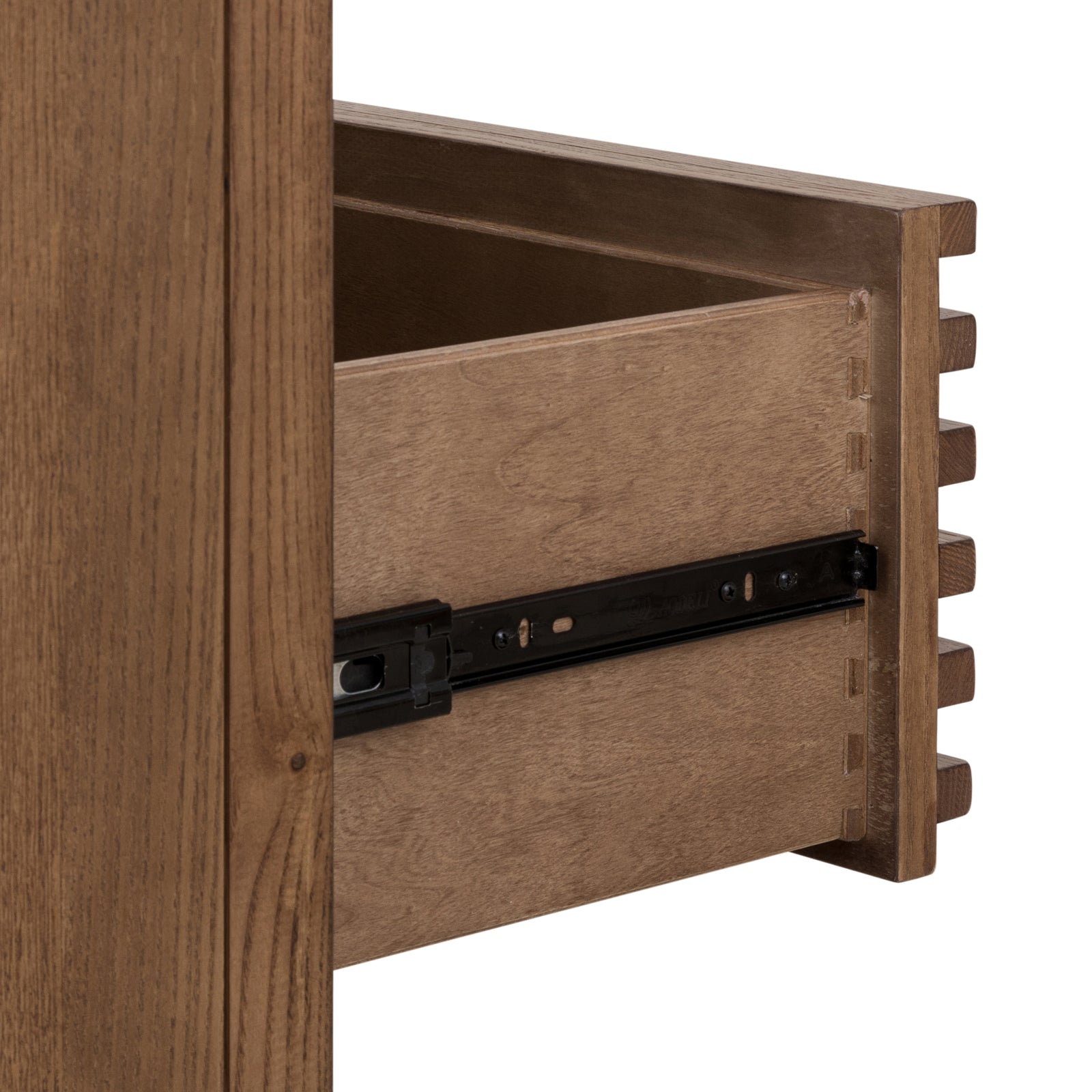 Tanner Five Drawer Ash Wood Chest in Roux — 4