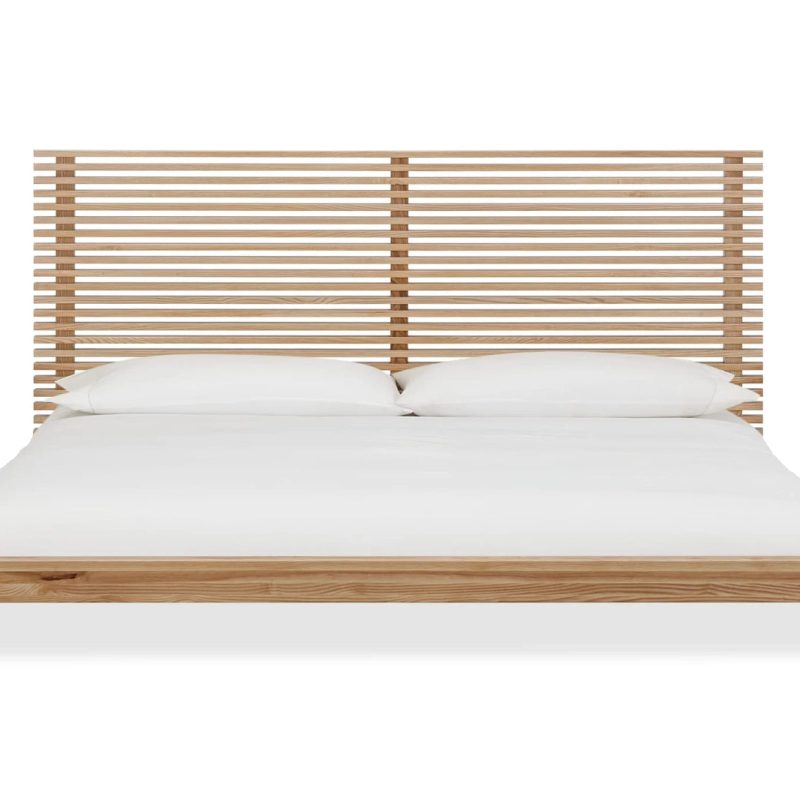 Tanner EU Super King (180 x 200) Platform Bed in Flaxen