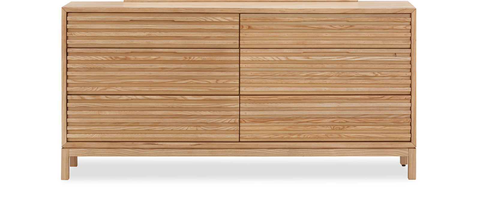Tanner Six Drawer Ash Wood Dresser in Flaxen — 2