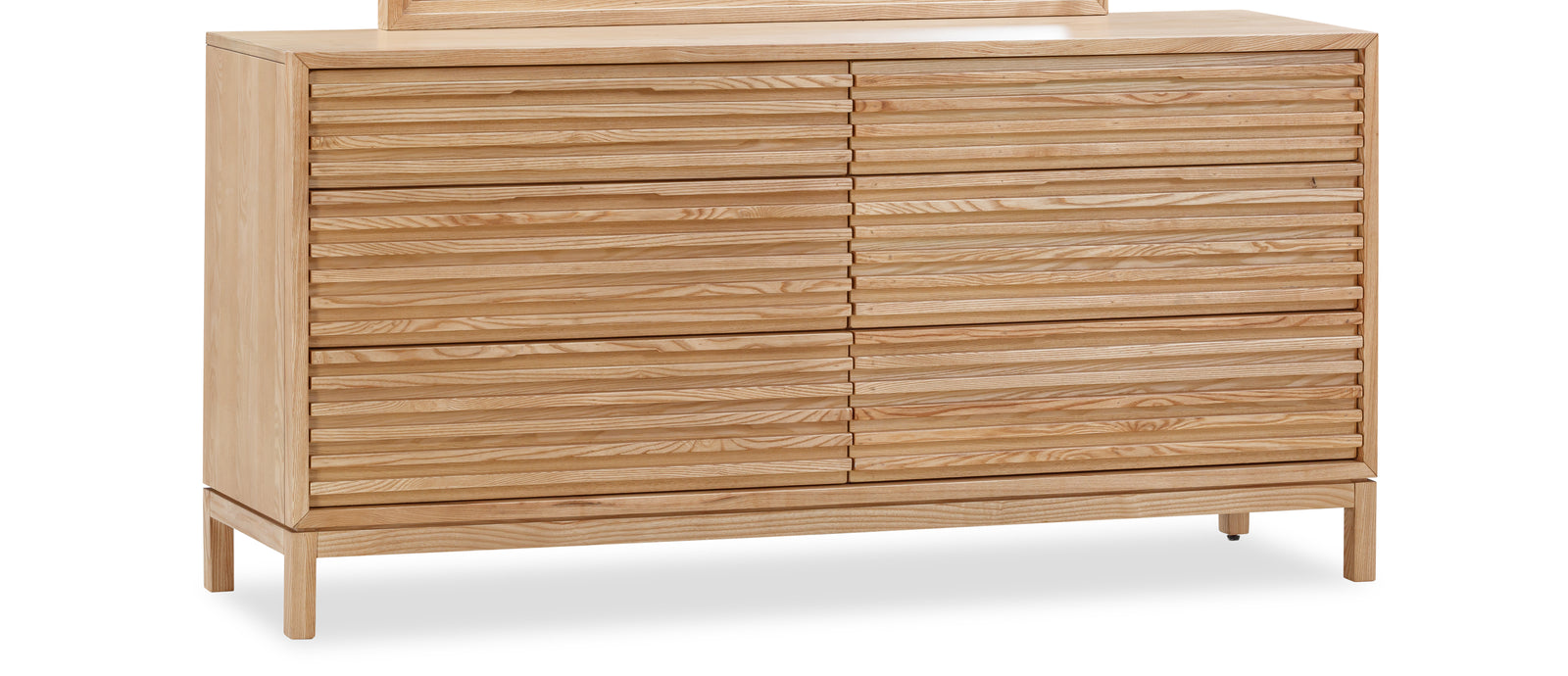 Tanner Six Drawer Ash Wood Dresser in Flaxen — 3