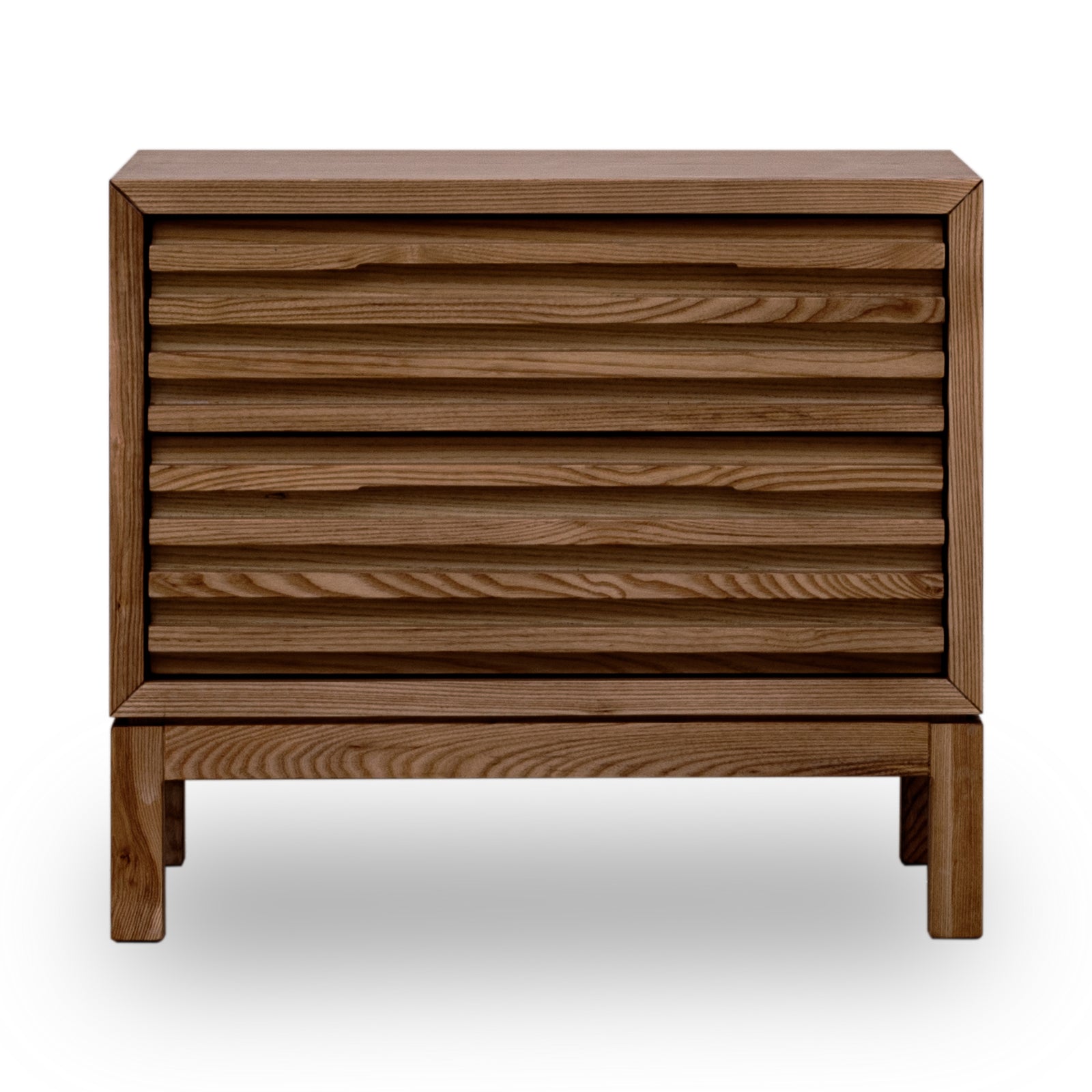 Tanner Two Drawer Ash Wood Nightstand in Roux — 3