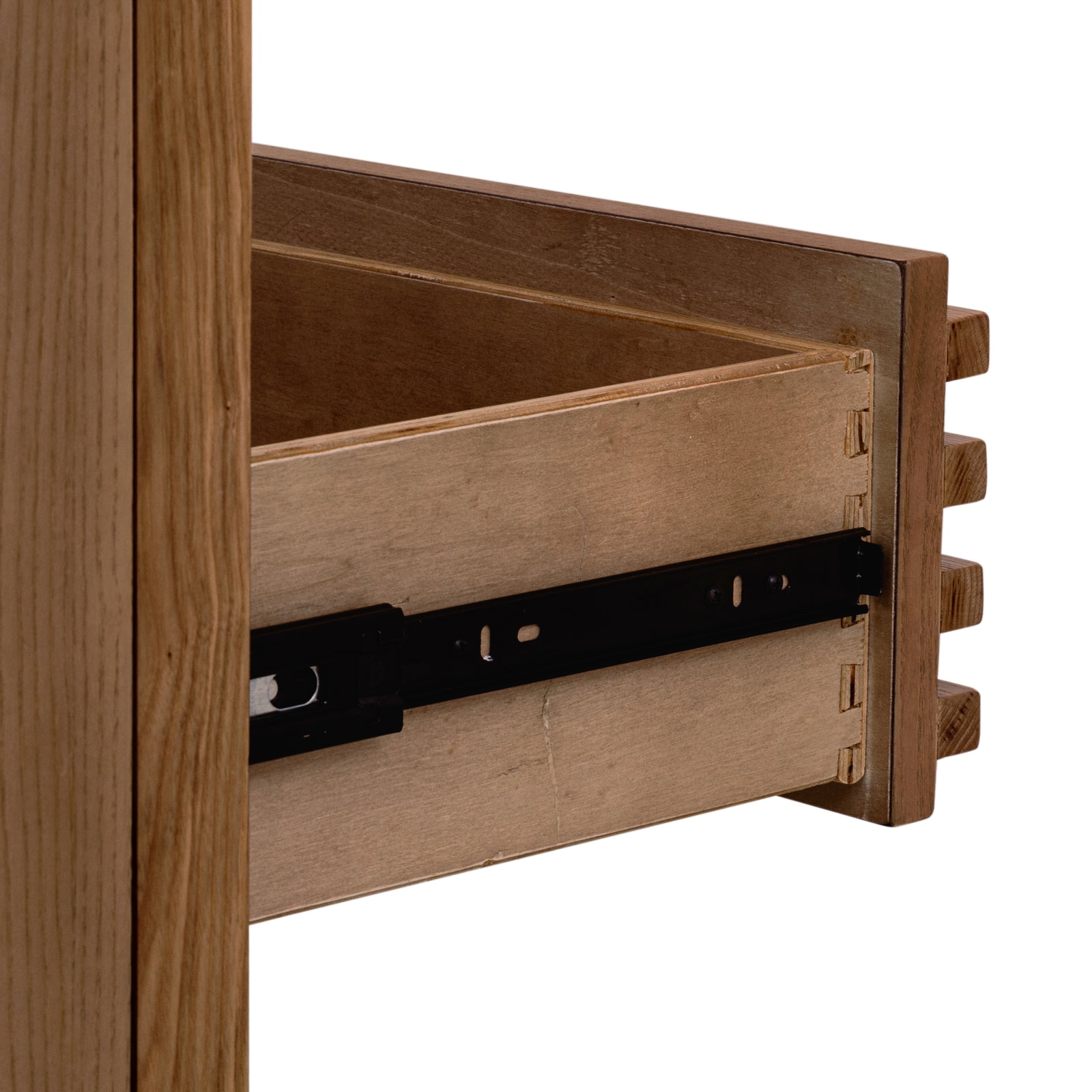 Tanner Two Drawer Ash Wood Nightstand in Roux — 6