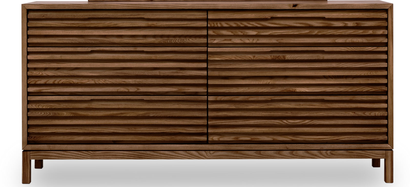 Tanner Six Drawer Ash Wood Dresser in Roux — 2