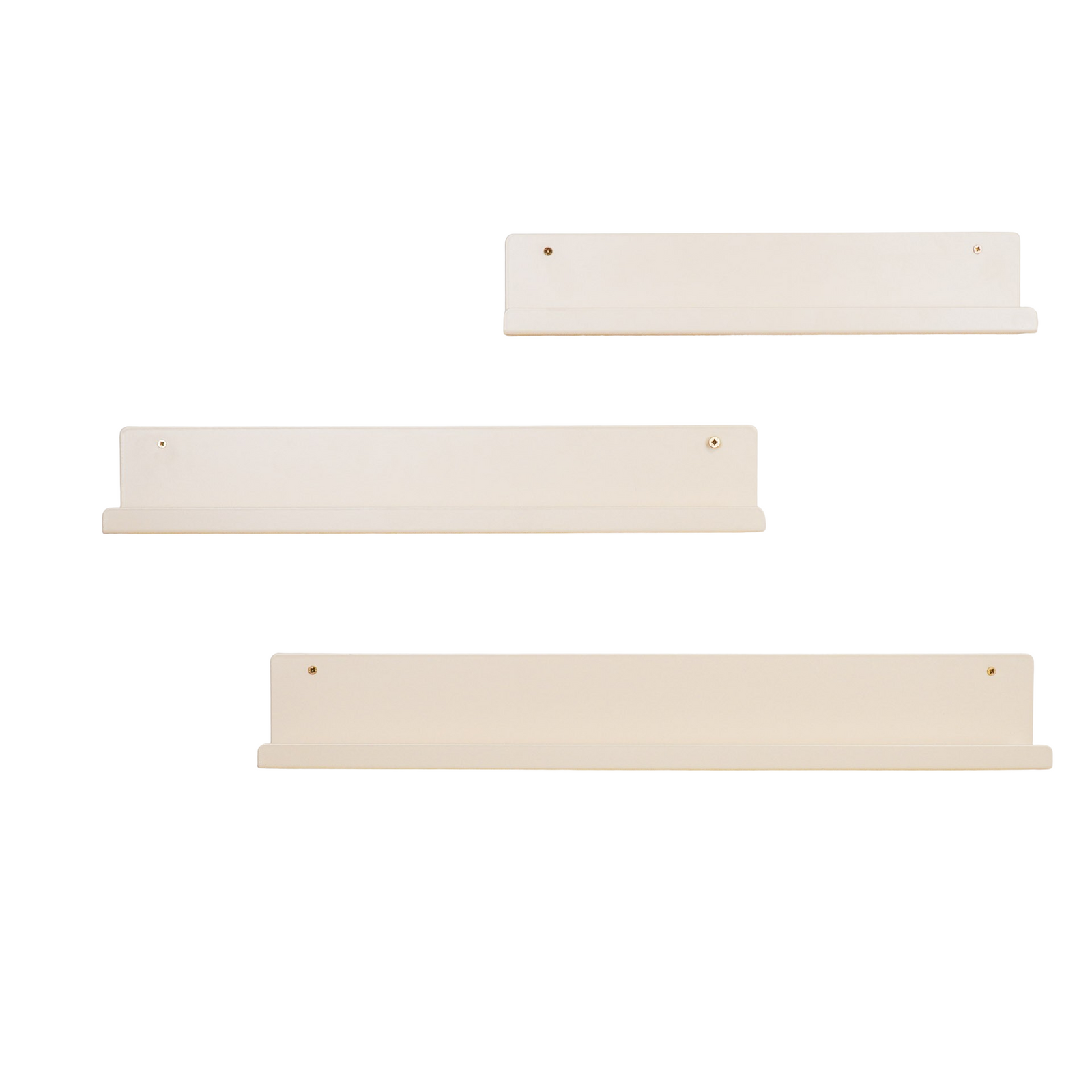 Wall Shelf, Metal, Beige, Set of 3, 40/50/60cm — 4