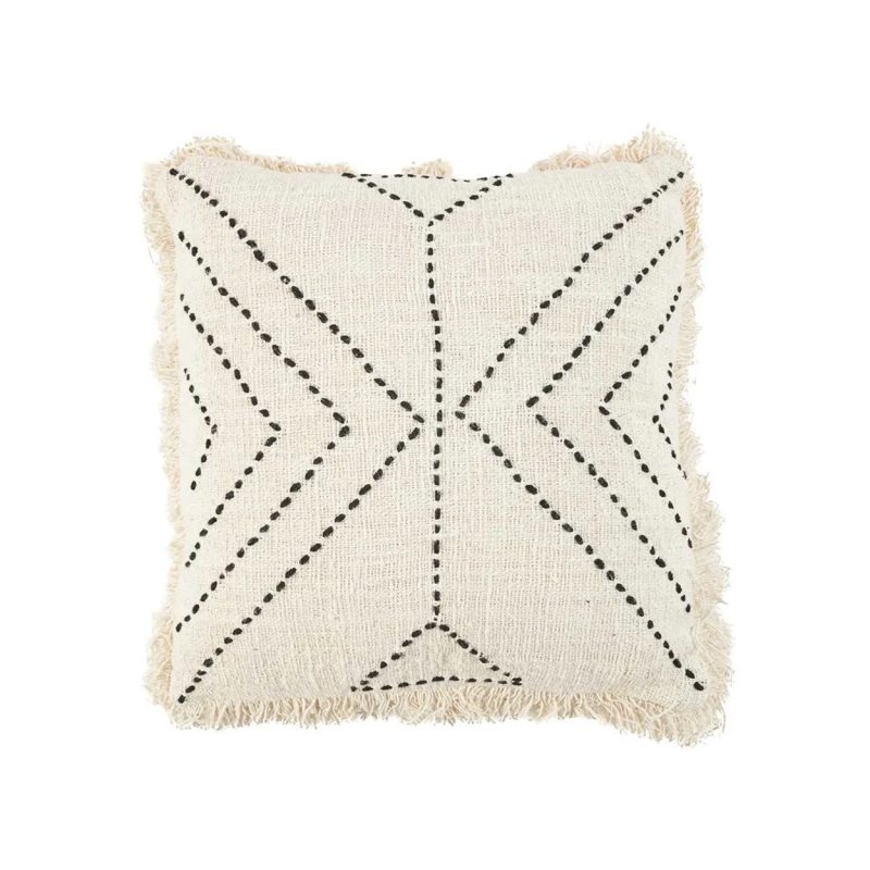 The Tribal Cushion Cover, Natural Black