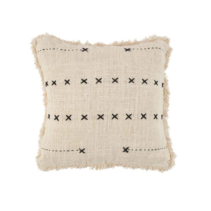 The French Kiss Cushion Cover, Natural Black