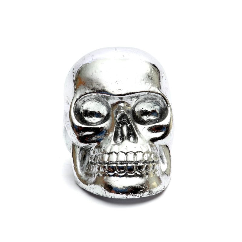 The Resin Skull Head, Silver, S