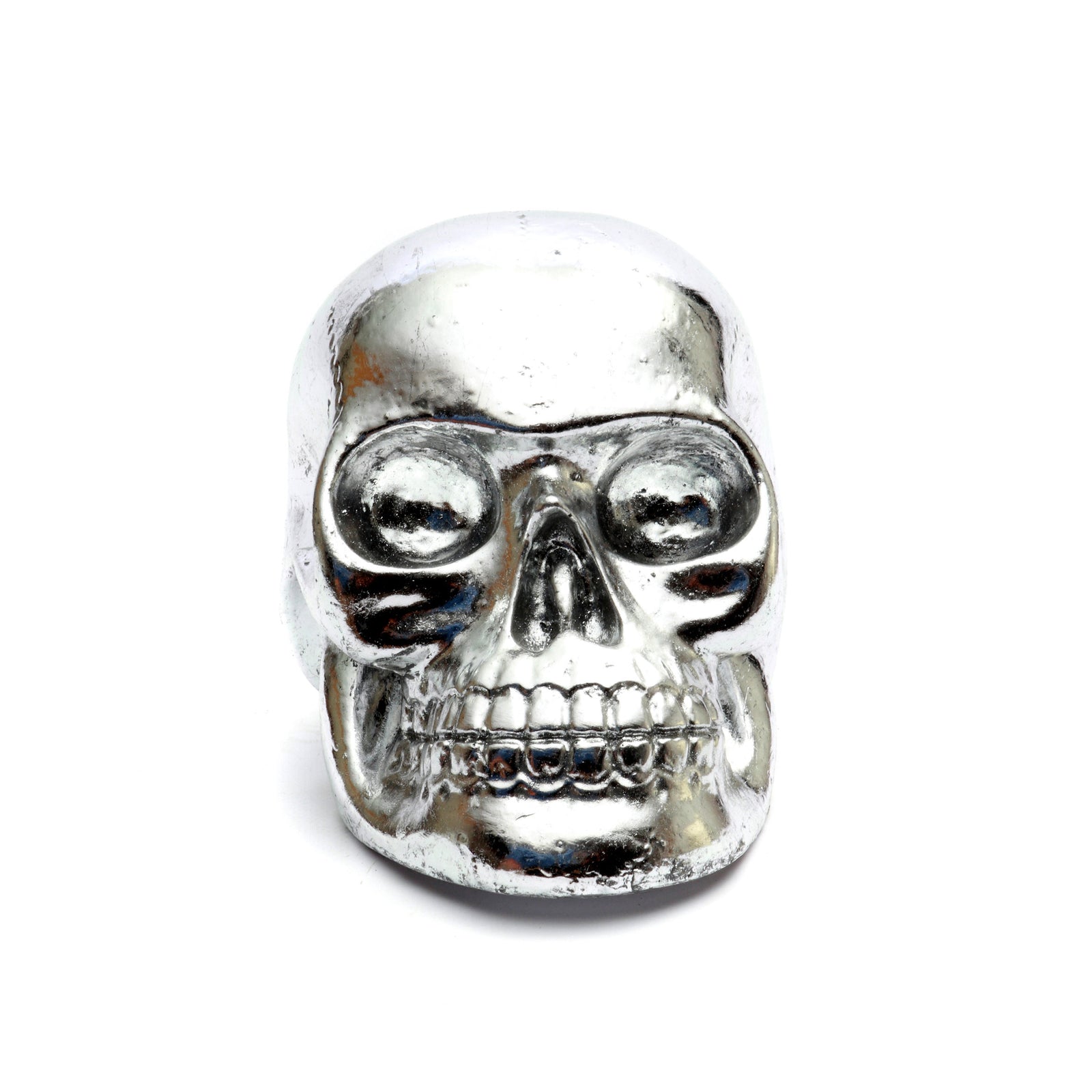 The Resin Skull Head, Silver, S