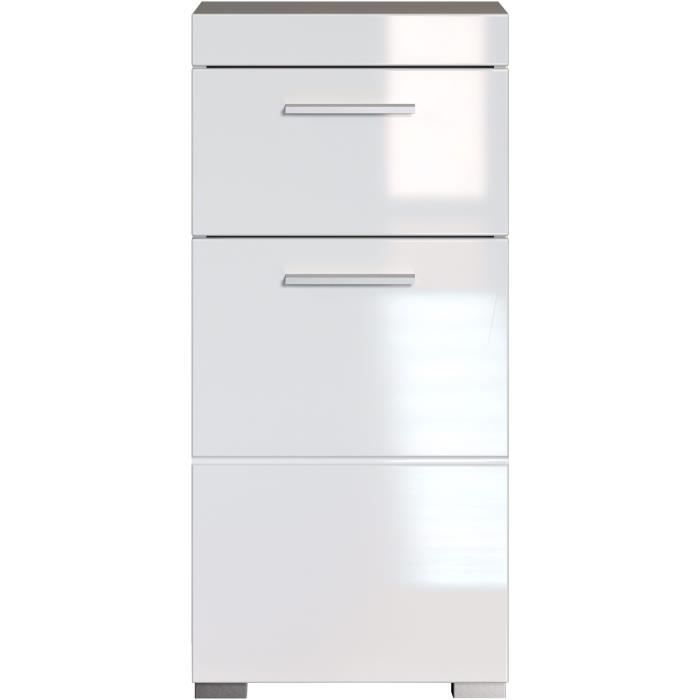 AMANDA Bathroom Base Cabinet, 1 Door and 1 Drawer, L37 x D31 x H79 cm, White, TRENDTEAM — 3