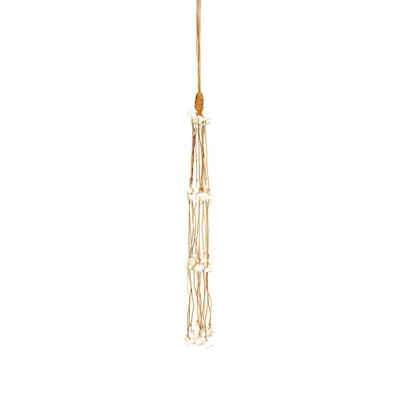 The Long Shell Tassel, White
