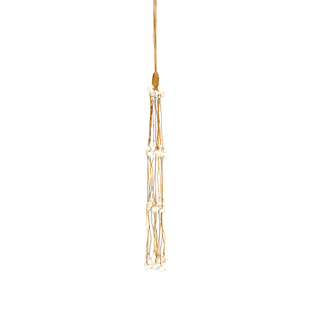 The Long Shell Tassel, White
