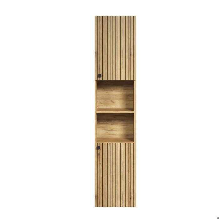 Bathroom Column Cabinet, Oak Effect, L40 x H186 x D31 cm, PURE BLISS