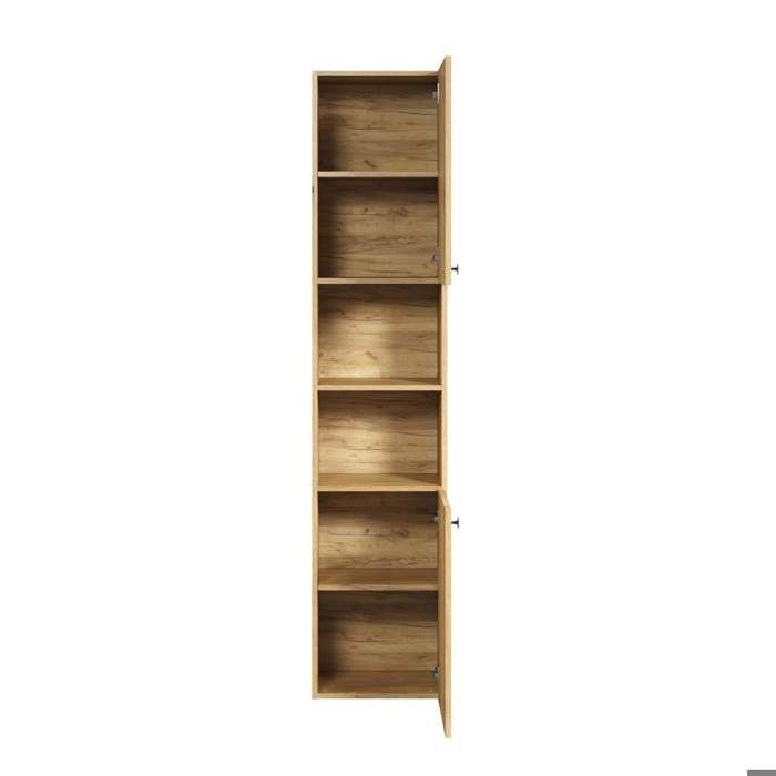 Bathroom Column Cabinet, Oak Effect, L40 x H186 x D31 cm, PURE BLISS — 3