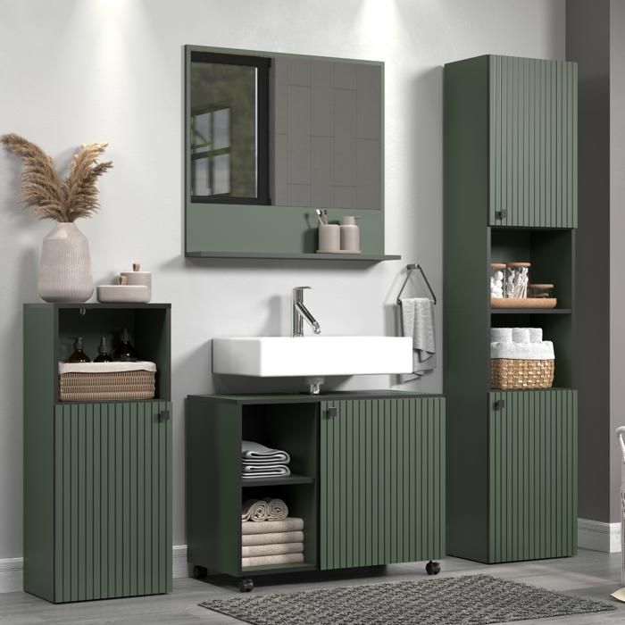 Bathroom Column Cabinet, Oak Effect, L40 x H186 x D31 cm, PURE BLISS (CAL1741309758758) — 5