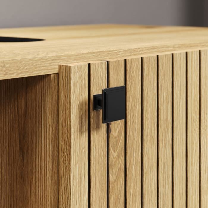 Bathroom Storage Unit, Oak Effect, L40 x H95 x D31 cm, PURE BLISS — 4