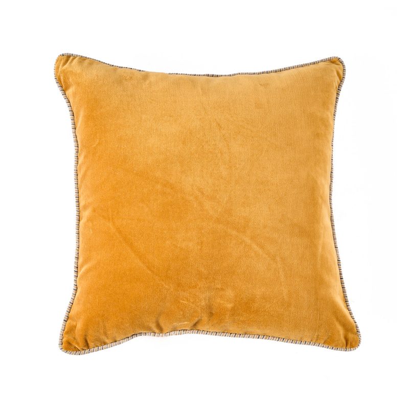 The Velvet Crush Cushion Cover, Mustard, 50x50