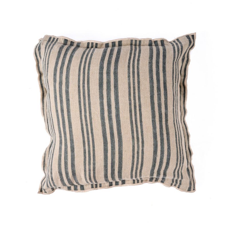 The Nordic Stripe Cushion Cover, Natural Black, 50x50