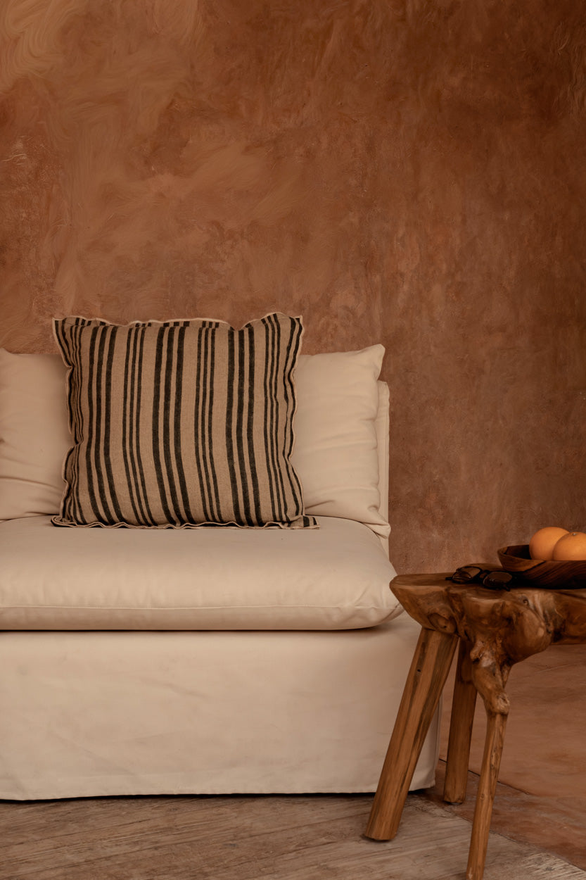 The Nordic Stripe Cushion Cover, Natural Black, 50x50 — 3