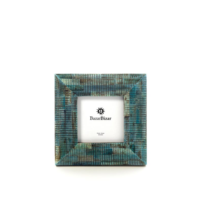 The Ocean Ripple Frame, Turquoise, 10x10