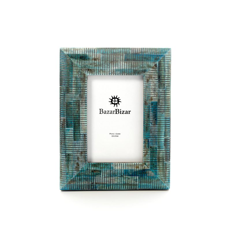The Ocean Ripple Frame, Turquoise, 10x15