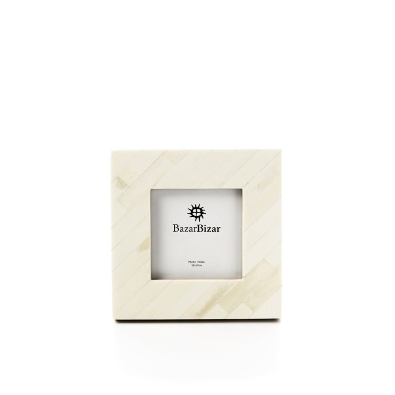The Nomad Ivory Frame, Cream White, 10x10