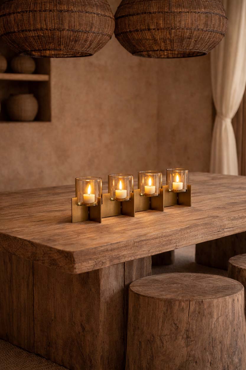 The Quarta Candle Holder, Gold — 2