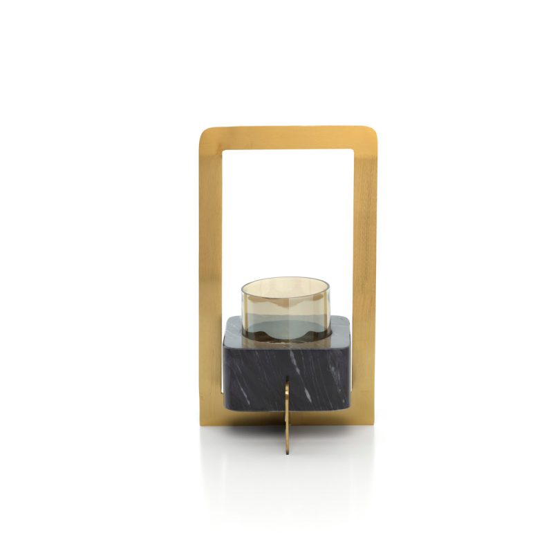 The Marbre d’Or Candle Holder, Gold Black, M
