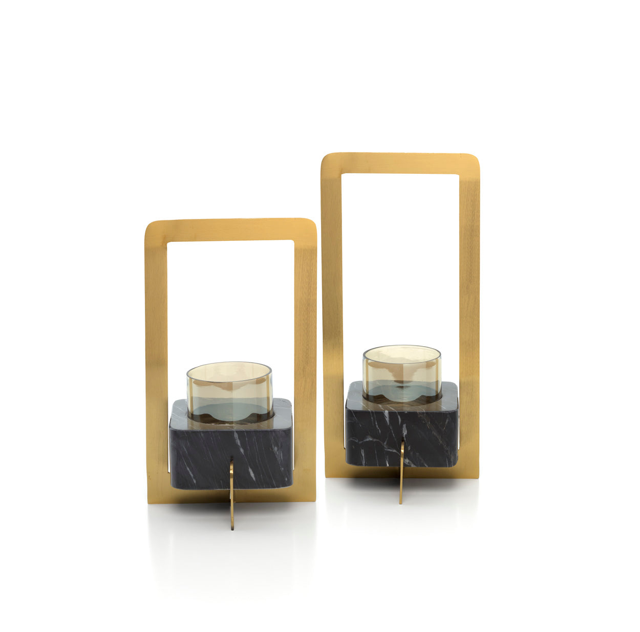 The Marbre d’Or Candle Holder, Gold Black, L — 3