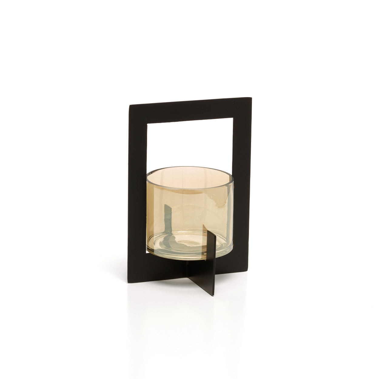 The Hurricane Framed Candle Holder, Black, M