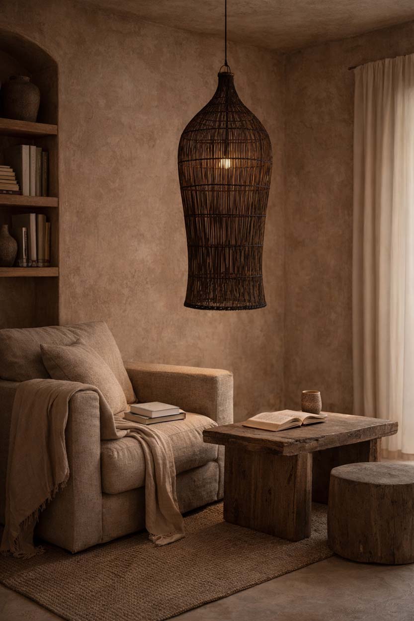 The Oasis Tower Pendant, Dark Walnut, XL — 2