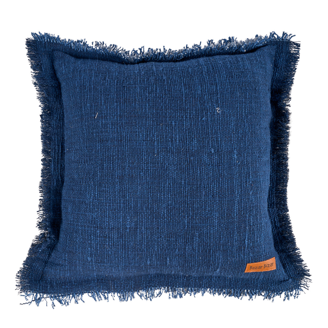 The Azure Fringe Cushion Cover, Indian Blue — 6