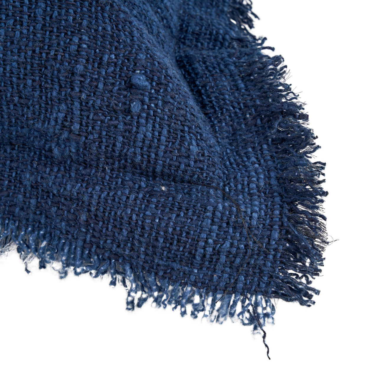 The Azure Fringe Cushion Cover, Indian Blue — 8
