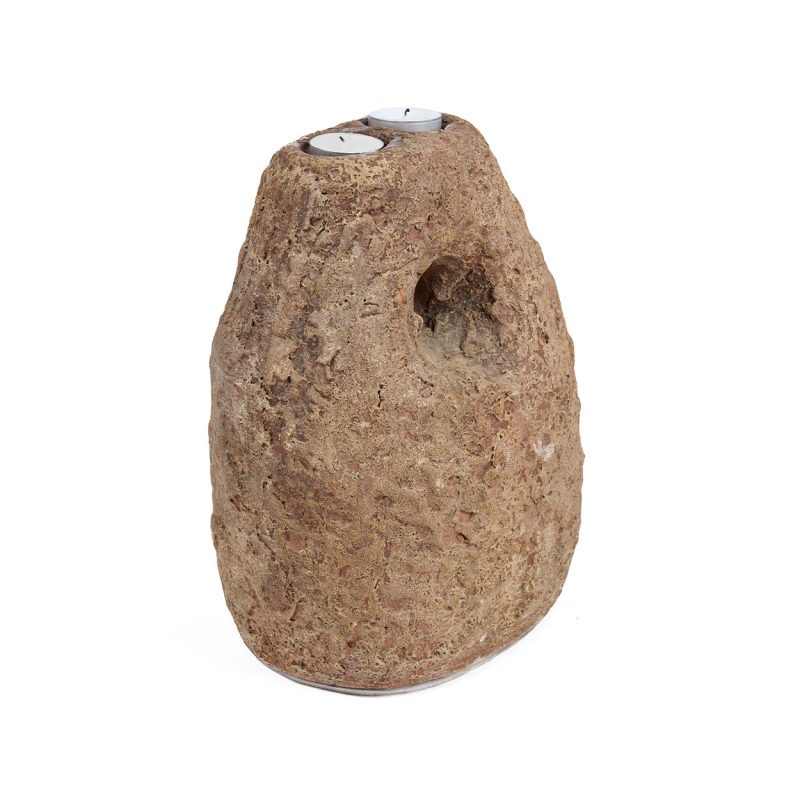 The Terra Totem Candle Holder, Brown