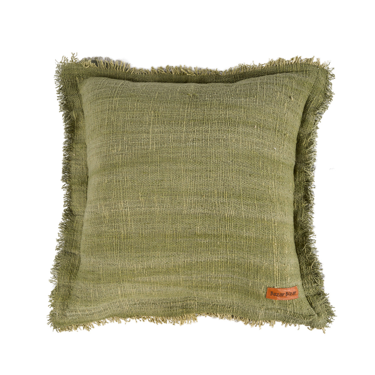 The Jungle Fringe Cushion Cover, Green — 7