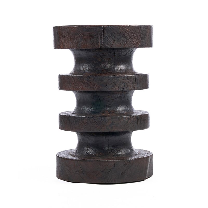 The Mocha Rings Side Table, Dark Walnut