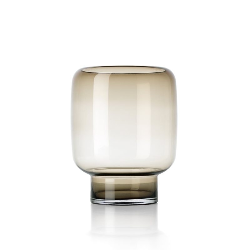 The Smoky Cube Vase, Brown, L