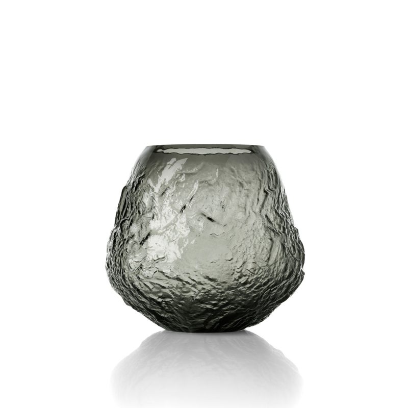 The Earth Crater Vase, Black, L