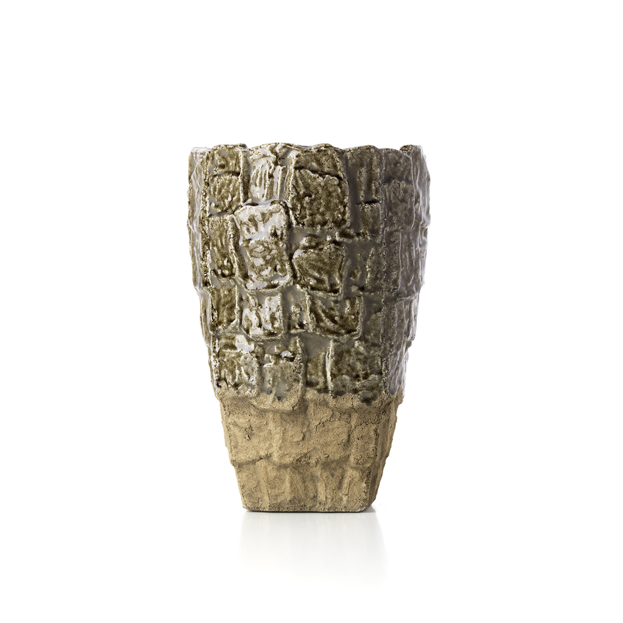 The Rock Texture Vase, Grey Stone, L