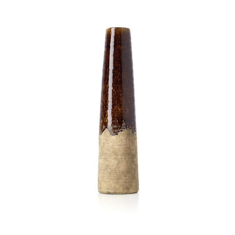 The Amber Cone Vase, Concrete Brown, L