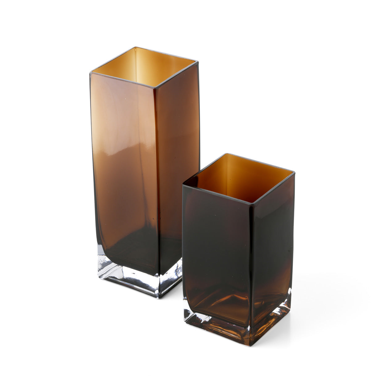 The Amber Cuboid Vase, Amber, L — 4