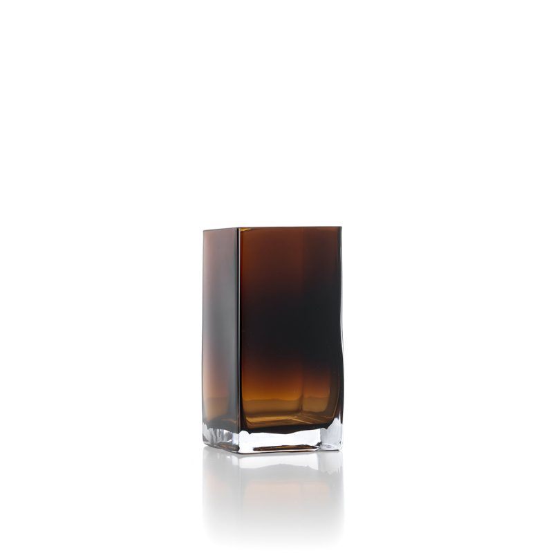 The Amber Cuboid Vase, Amber, S