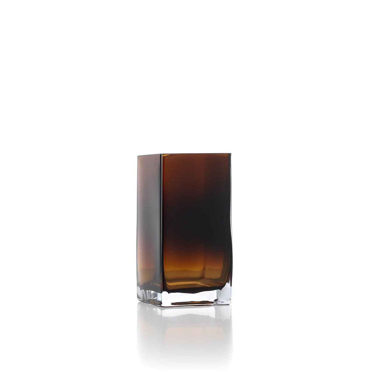 The Amber Cuboid Vase, Amber, S