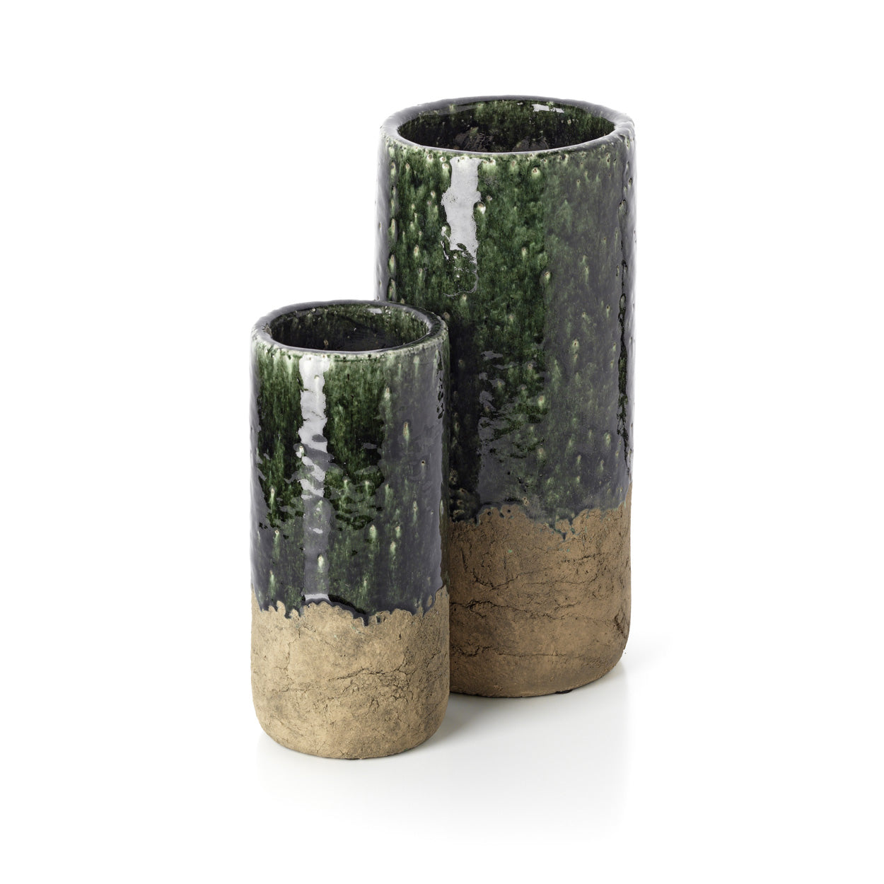 The Moss Cylinder Vase, Concrete Green, L — 4