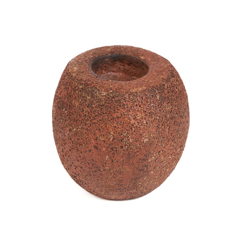 The Cavestone Candle Holder, Terracotta
