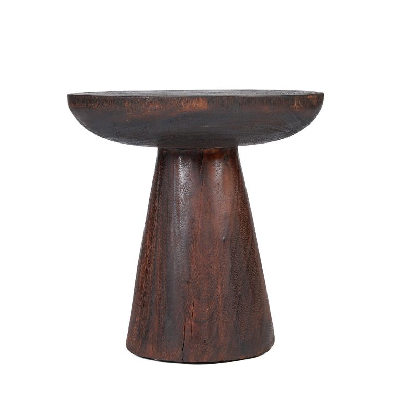 The Cone Alone Side Table, Dark Walnut